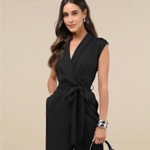 Lulu's Chic Black Sleeveless Jumpsuit